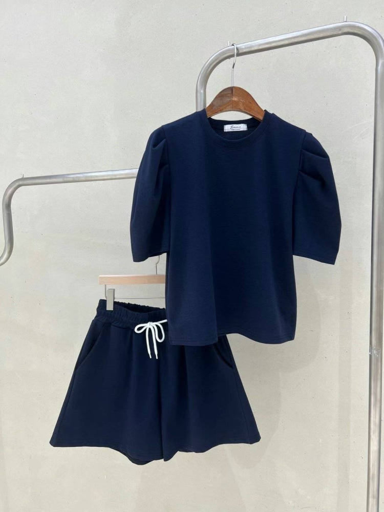 * Puff Sleeve Two-Piece Set