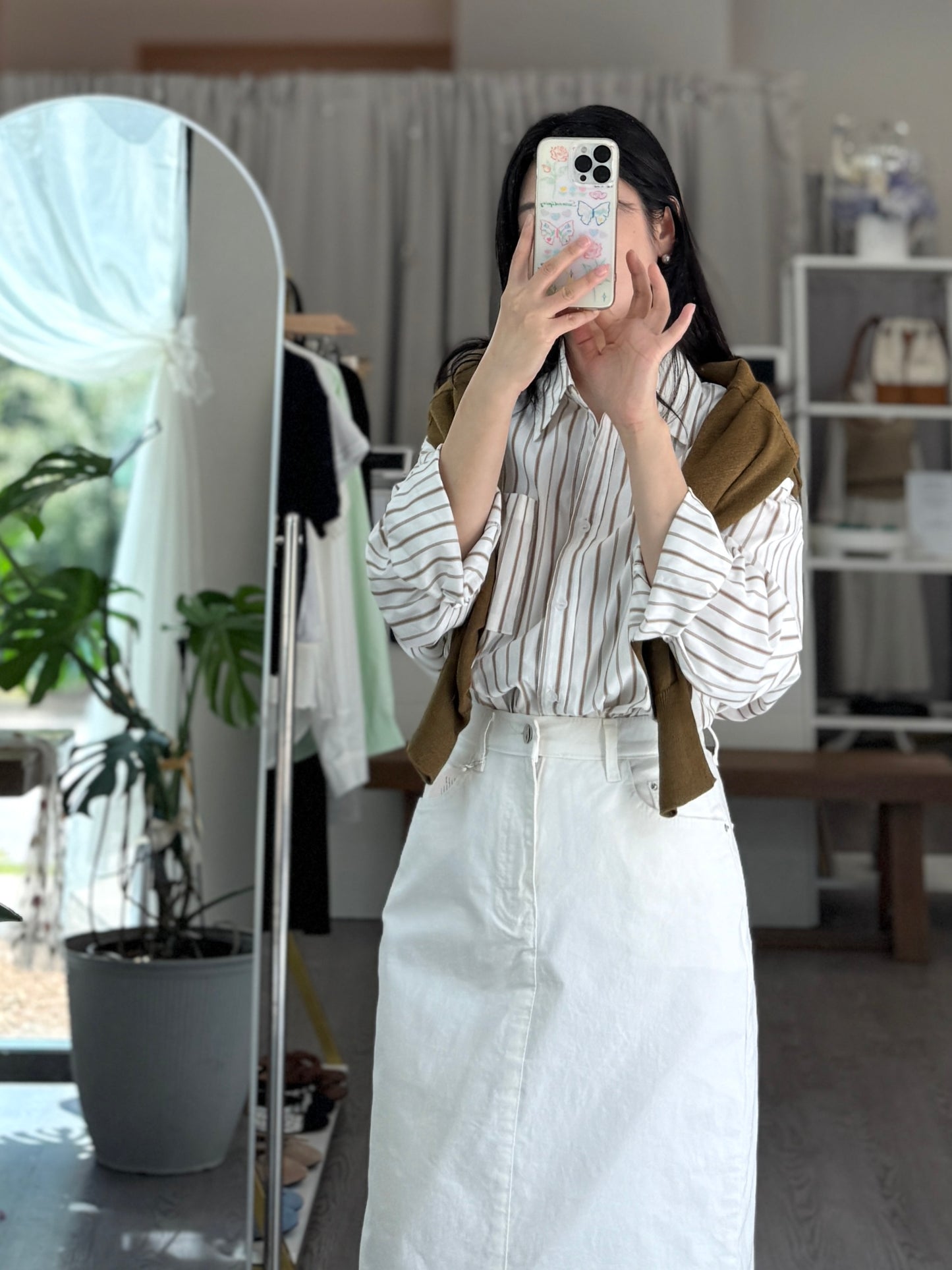 Fall Striped Button-Down Shirt(~9/8)