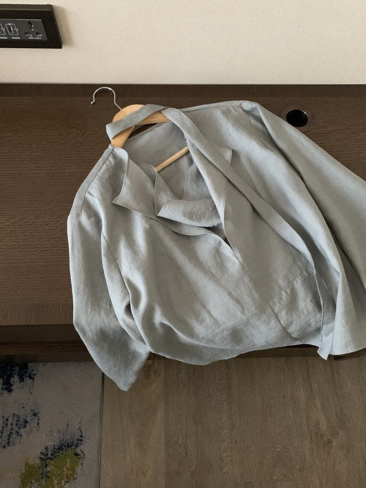 * Draped Belt Blouse