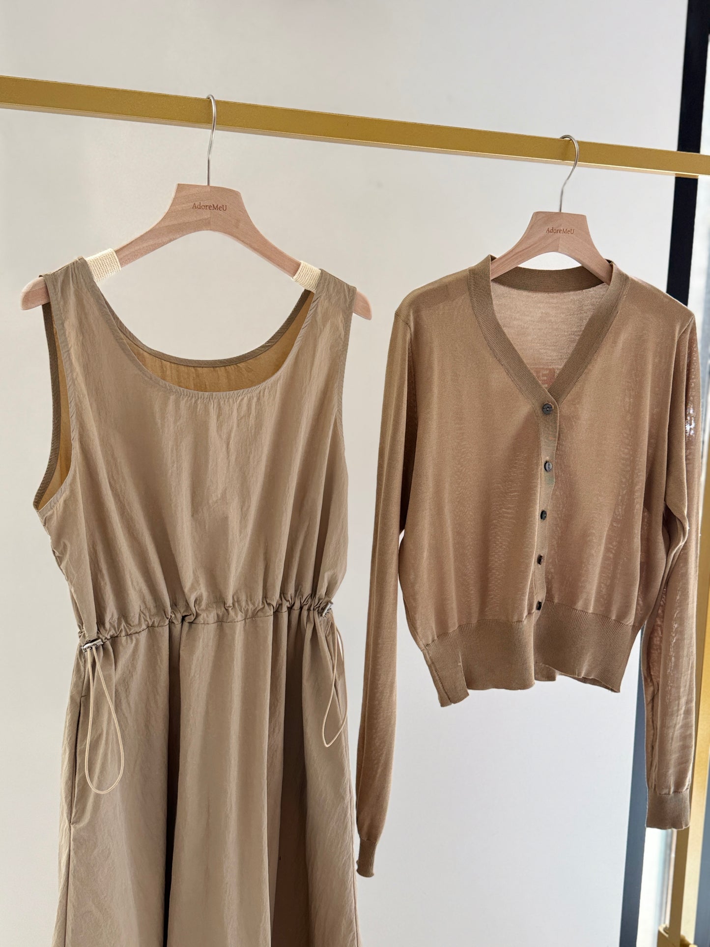 Dress and V neck Cardigan Set(~3/21)