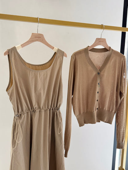 Dress and V neck Cardigan Set(~3/21)