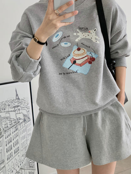 *Picnic Print Sweatshirt