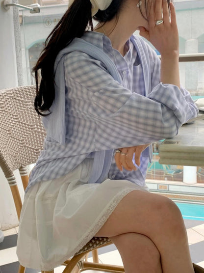 * Soft Oversized Plaid Shirt