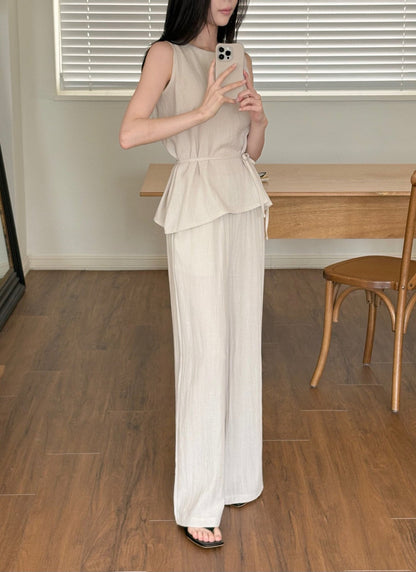 Linen Sleeveless and pants Set(~6/21)