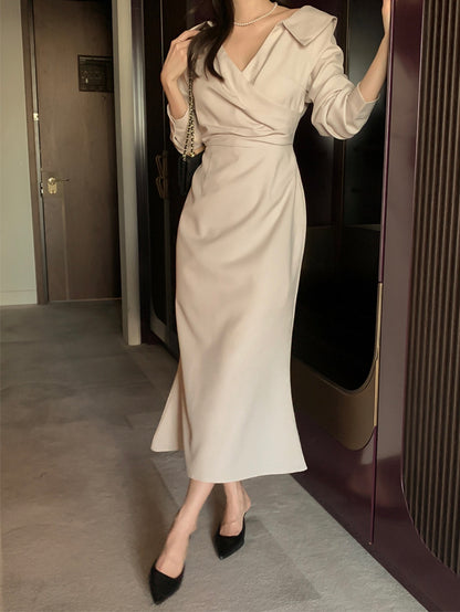 * Shirred Mermaid Dress