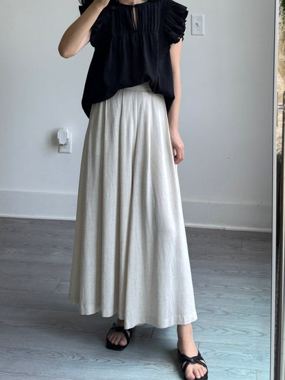 Linen Skirt Pants - AdoreMeU