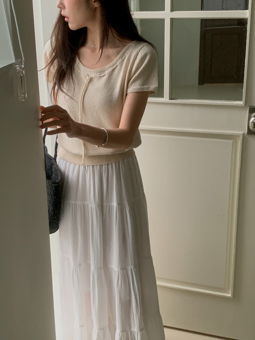 * From Ribbon Short Sleeve Knit