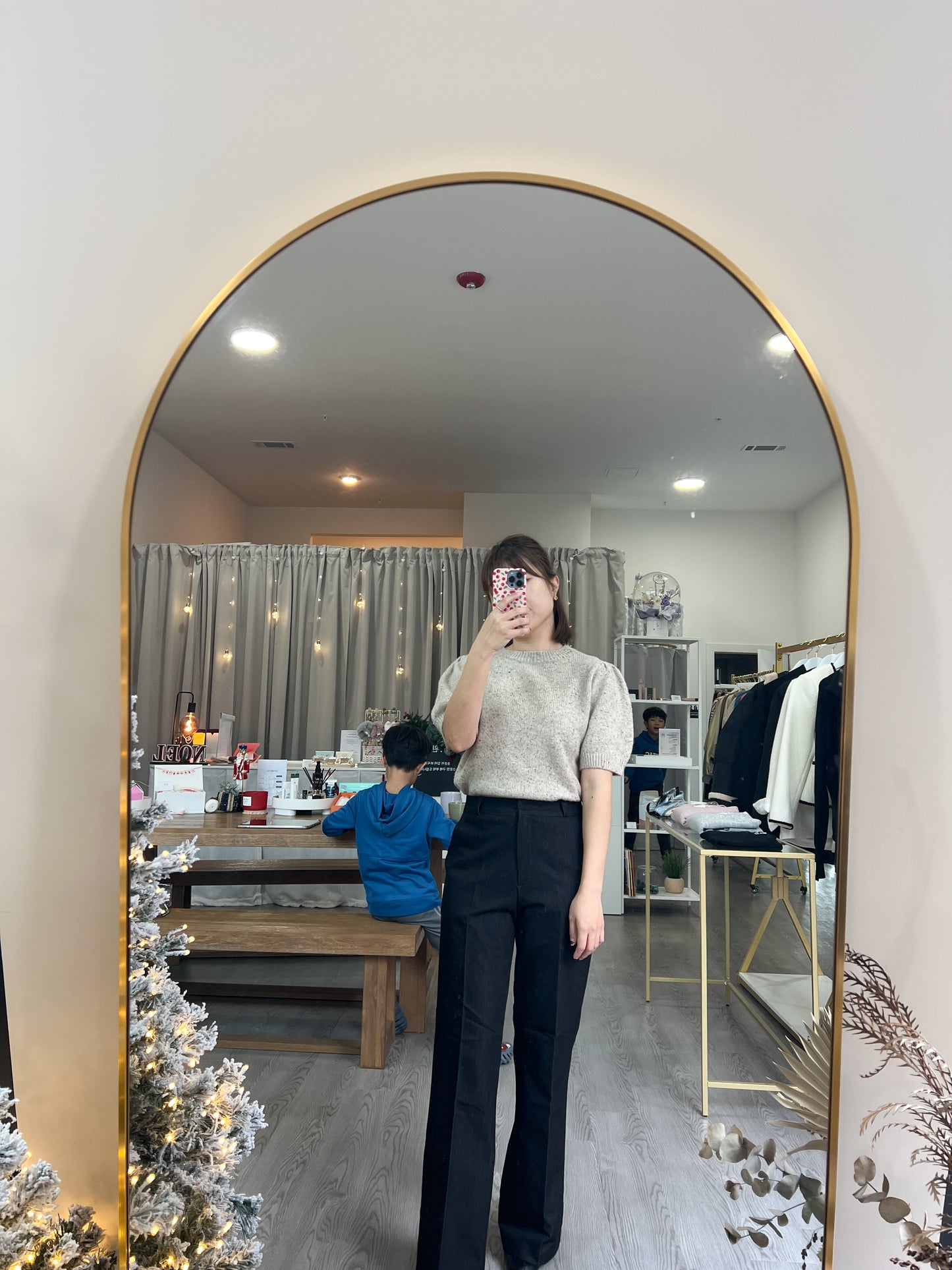 Fleece Lined Denim Slacks