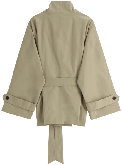 High-Neck Trench Jacket