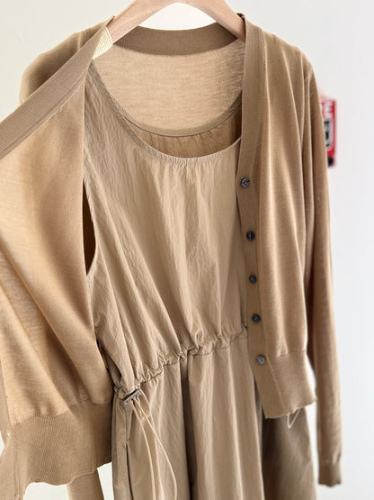 Dress and V neck Cardigan Set(~3/21)