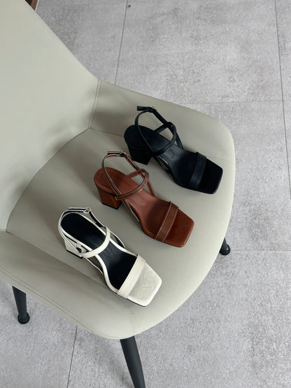 *Simple Strap Ankle Sandals (천연가죽)
