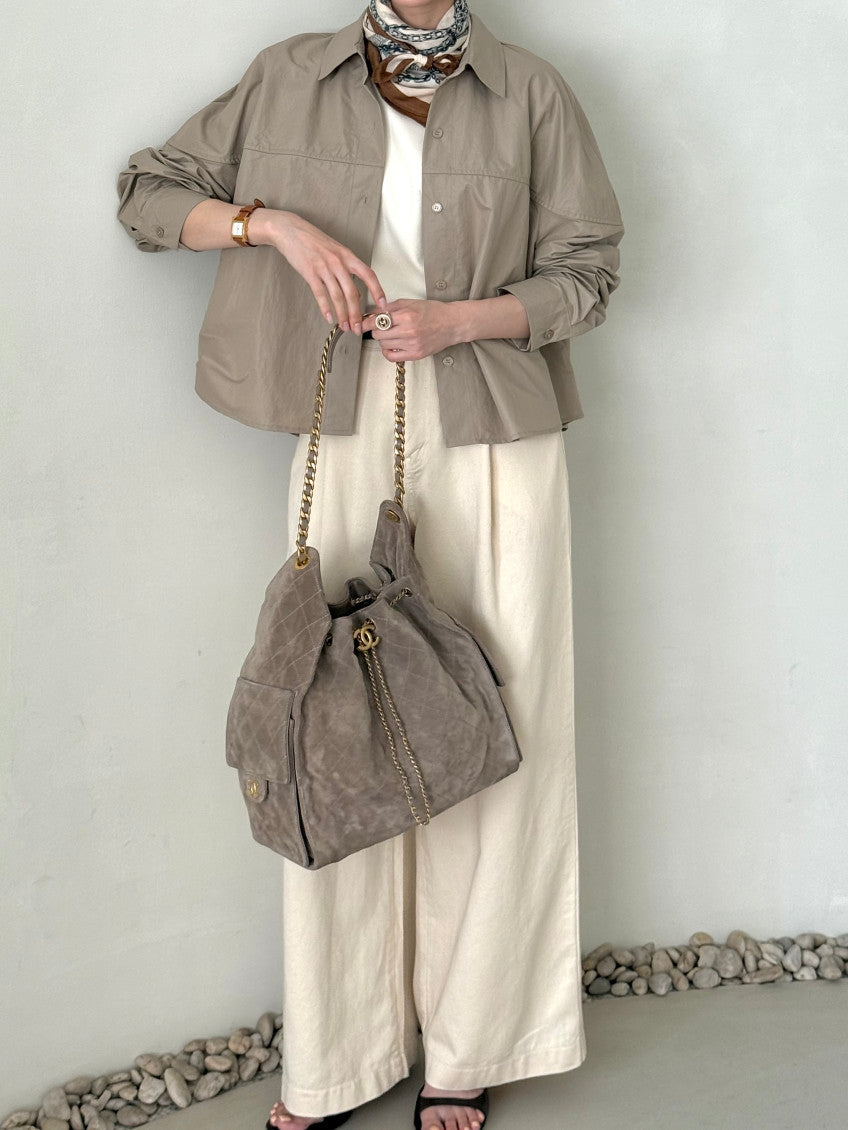 Matte Leather-Look Shirt Jacket