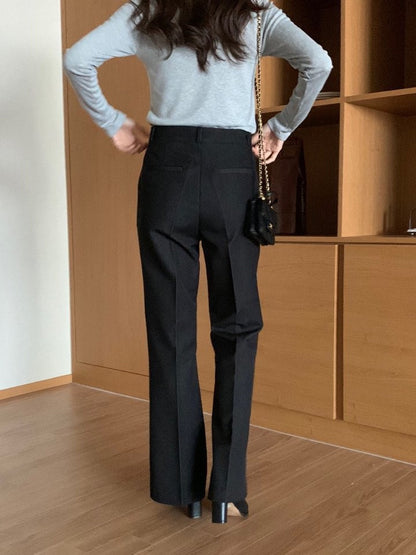 Fleece Lined Denim Slacks