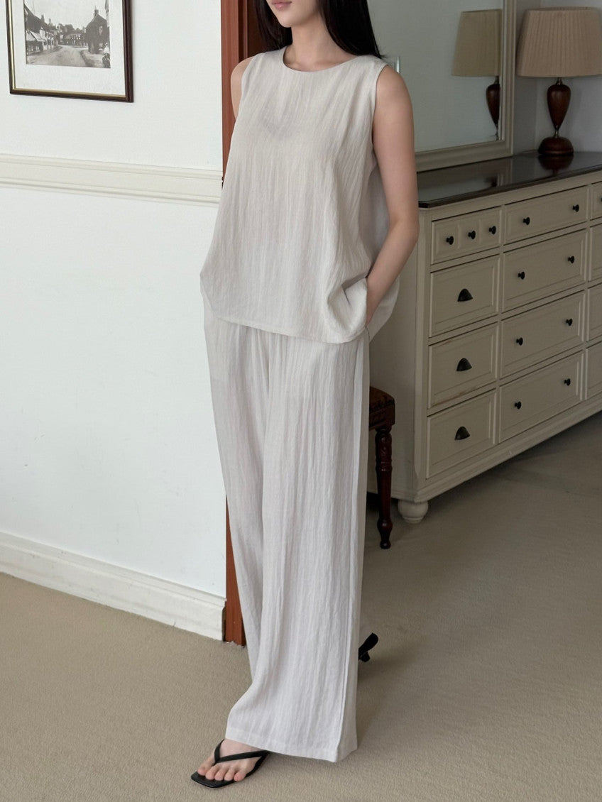 Linen Sleeveless and pants Set(~6/21)