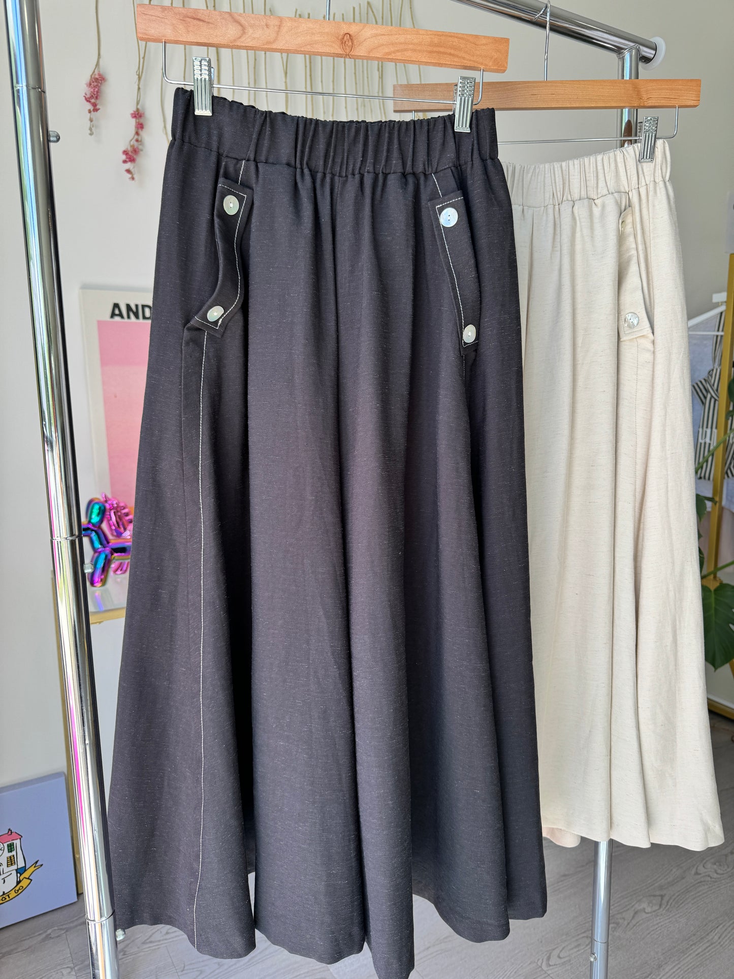 Linen Skirt Pants