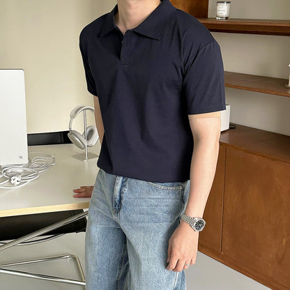 Collar  Muscle Short Sleeve - AdoreMeU