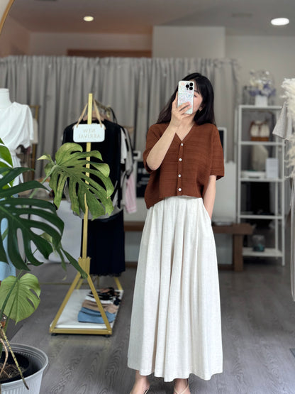 Linen Skirt Pants - AdoreMeU