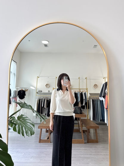 Contrast Collar Knit