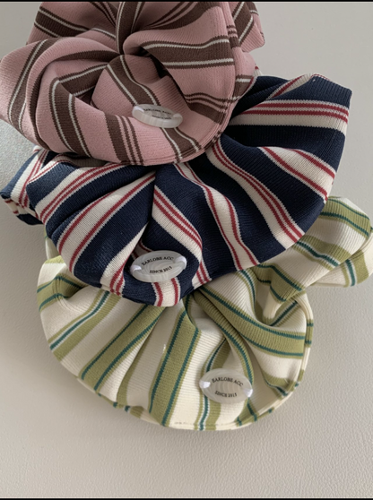 *Stripe Hair Scrunchie