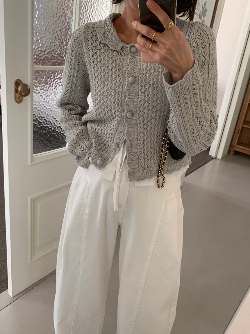 *크로셰 칼라 가디건