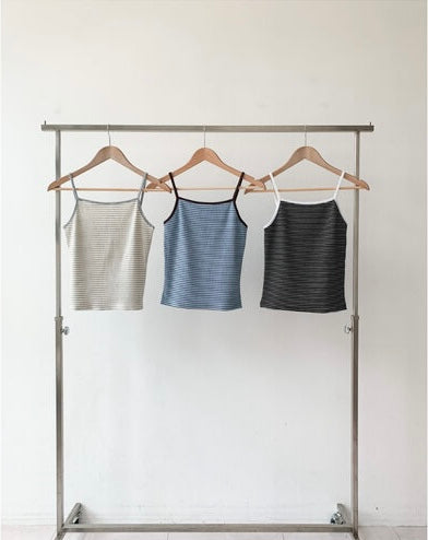 * Stripe Contrast Sleeveless Top