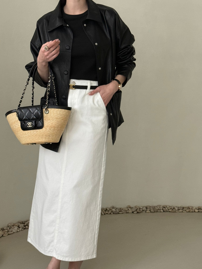 Faux Leather Half Jacket