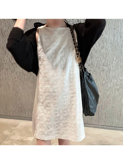 *Lace Detail Cotton Dress