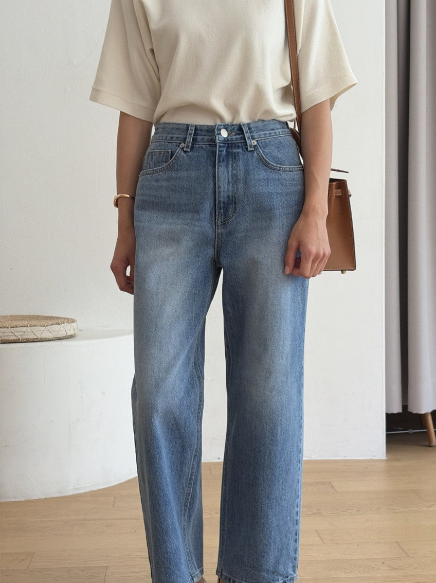 * Premium Straight-Leg Denim