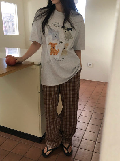 * Dog Graphic Oversized T-Shirt