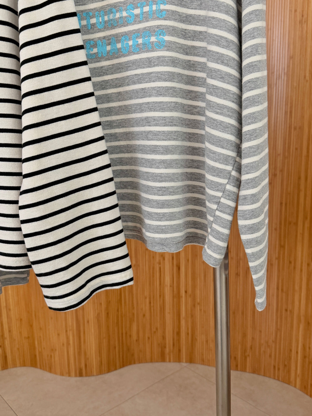 *Stripe Lettering T-Shirt