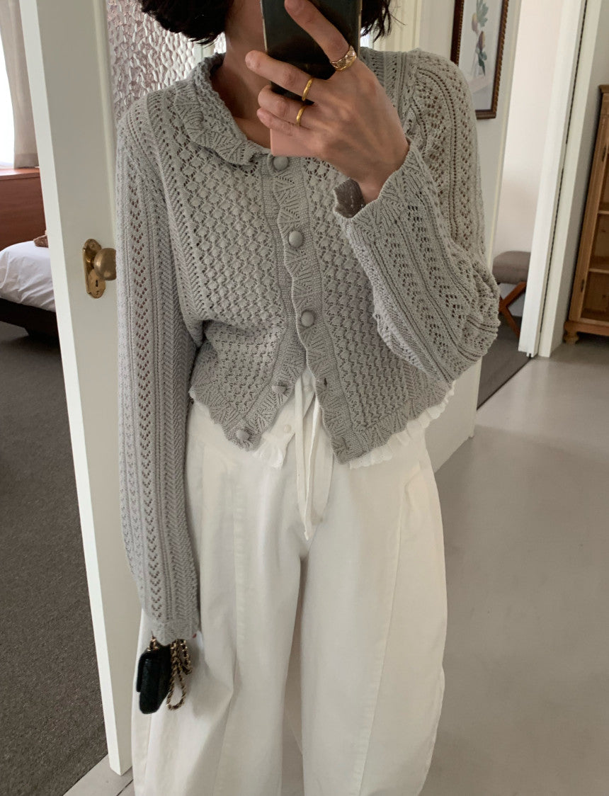 *크로셰 칼라 가디건