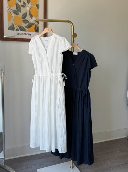 Ribbon Vneck Dress - AdoreMeU