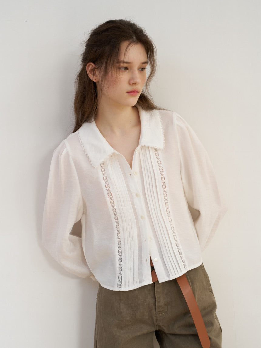 *Lace Pintuck Blouse