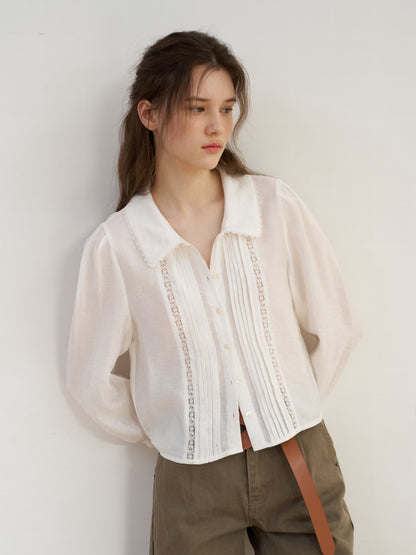 *Lace Pintuck Blouse