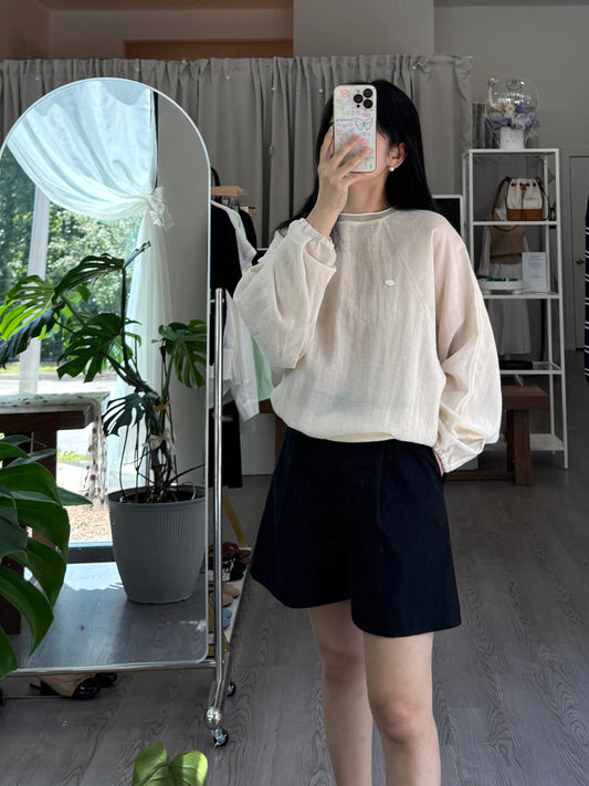 Airy Sheer Pullover Top(~9/8)