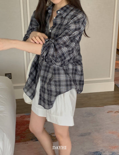 Oversized Check Shirt