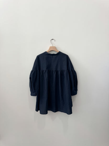 China Collar Linen Blouse - AdoreMeU