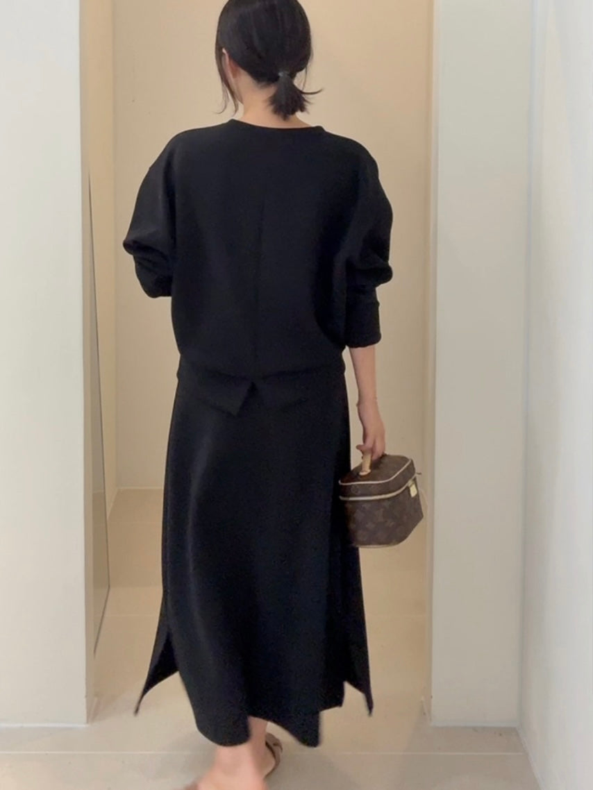 Sweatshirt & Long Skirt Set(~10/1)