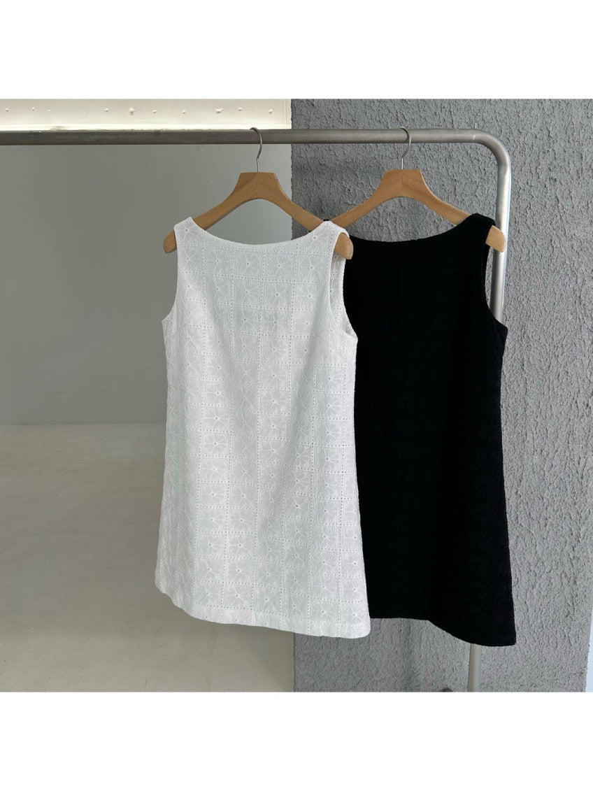 *Lace Detail Cotton Dress