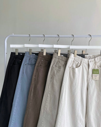 Banding Wide Cotton Pants (~9/5)