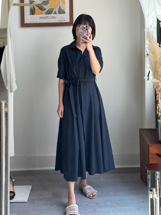 Collared Belted Balloon Dress(~5/19)