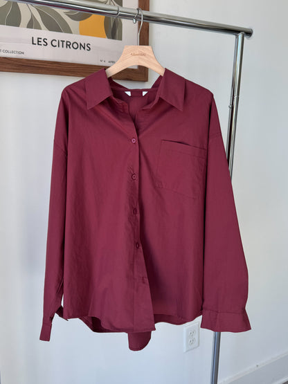 Oversized Solid Fall Shirt - AdoreMeU
