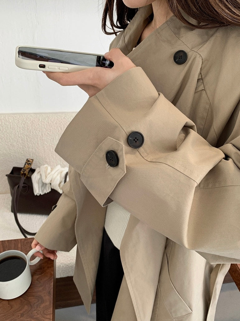 High-Neck Trench Jacket