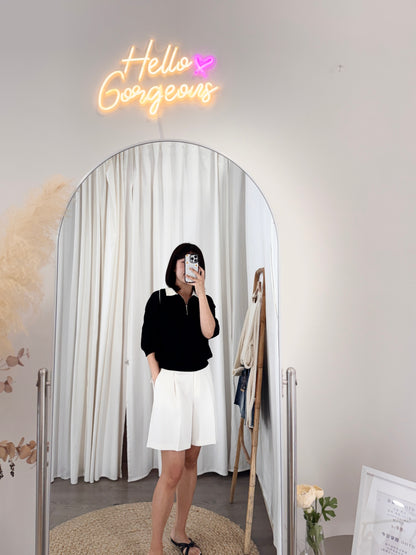 Contrast Collar Knit