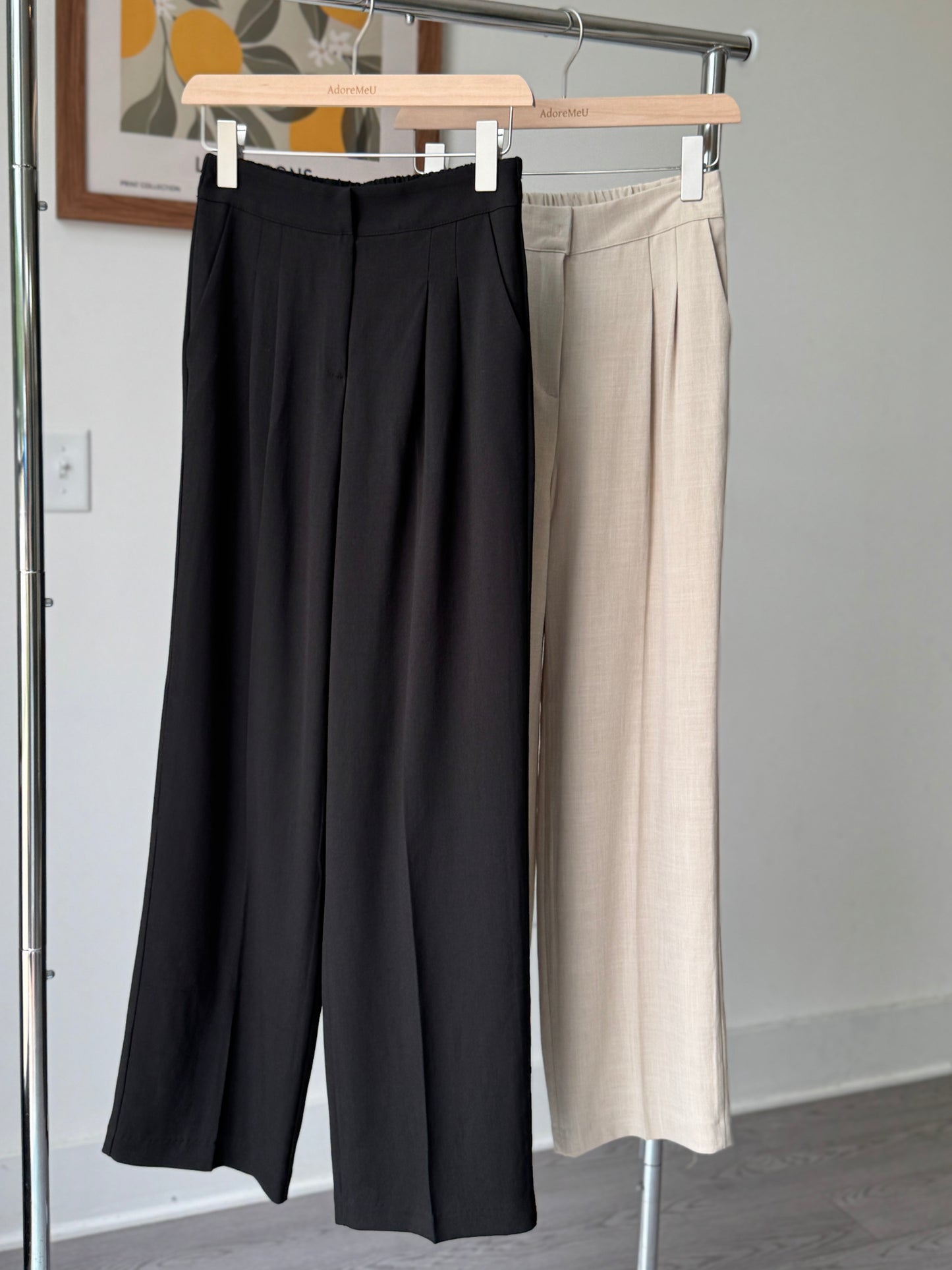 Sand Pintuck Slacks - AdoreMeU