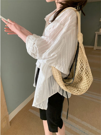 *Lightweight Stripe Summer Shirt