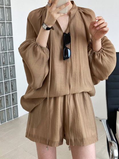 *Daily Blouse & Shorts Set