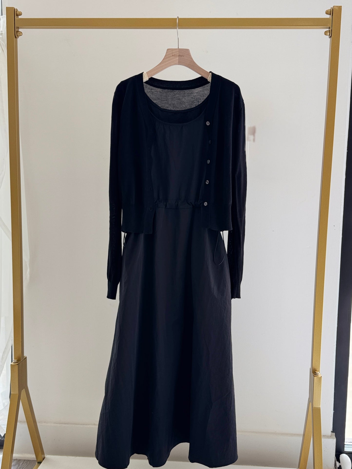 Dress and V neck Cardigan Set(~3/21)