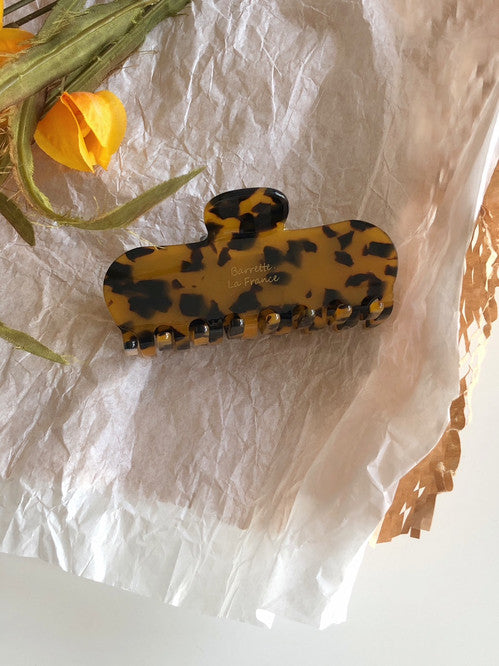 French Leopard Hair Clip
