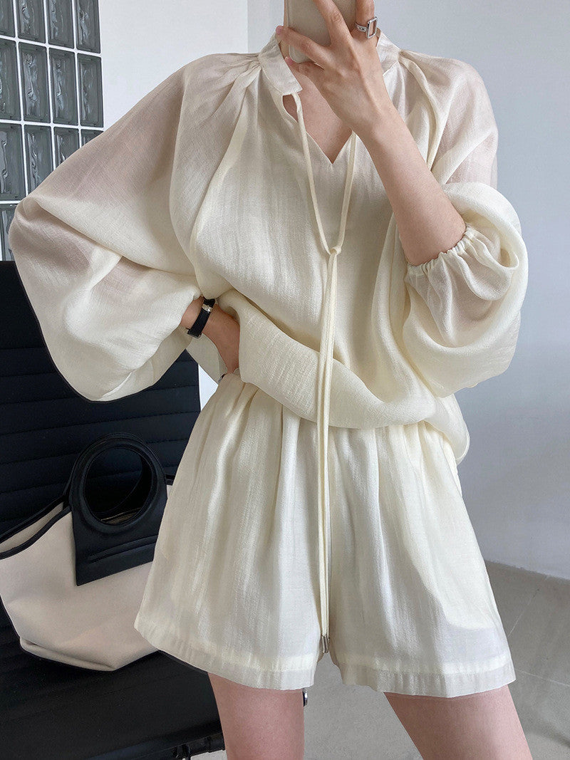 *Daily Blouse & Shorts Set